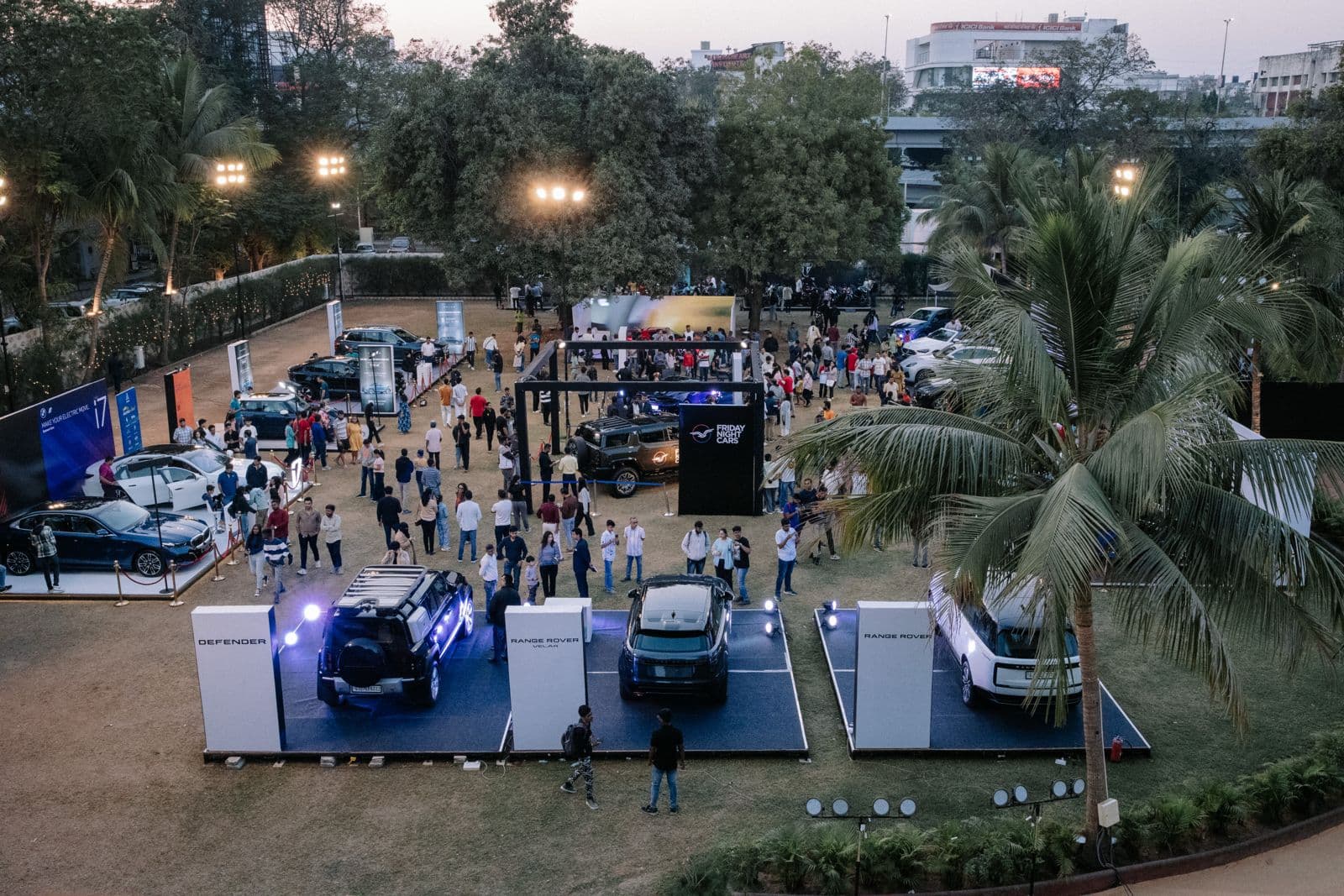 Exhibition stalls set up inside the heritage hall at Shivmahal Palace, Vadodara